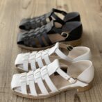 グルカサンダル　黒スムース　白スムース